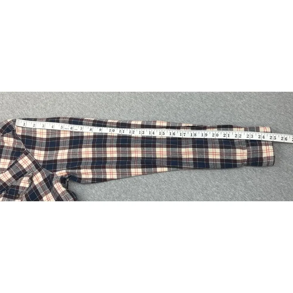 Levis‎ Shirt Mens Medium Plaid Flannel Cotton Long Sleeve Slim Fit Button Up